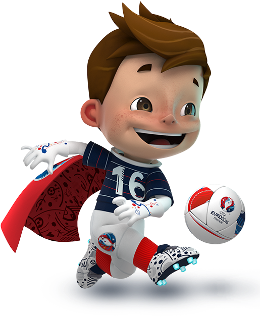 Mascot Euro 2016 Ball - Super Victor Clipart (527x627), Png Download