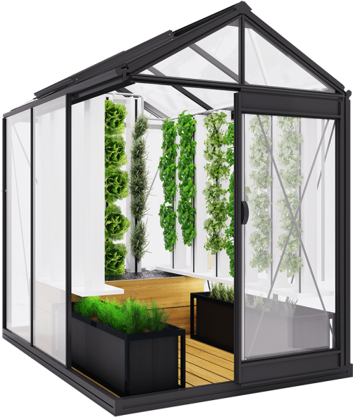 Smart Greenhouse City - Smart Greenhouse Clipart (520x600), Png Download