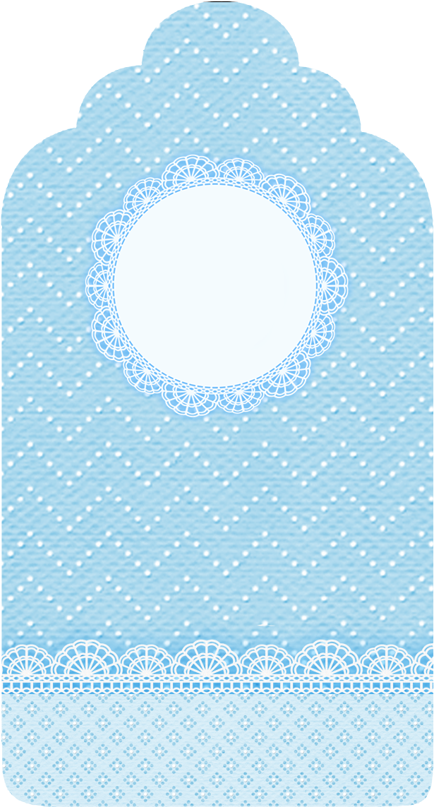 Montando Minha Festa - Fundo Tag Azul Clipart (668x1181), Png Download