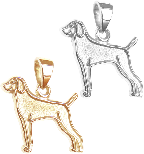 Weimaraner Charm Or Pendant In Sterling Silver Or 14k - Ancient Dog Breeds Clipart (900x900), Png Download