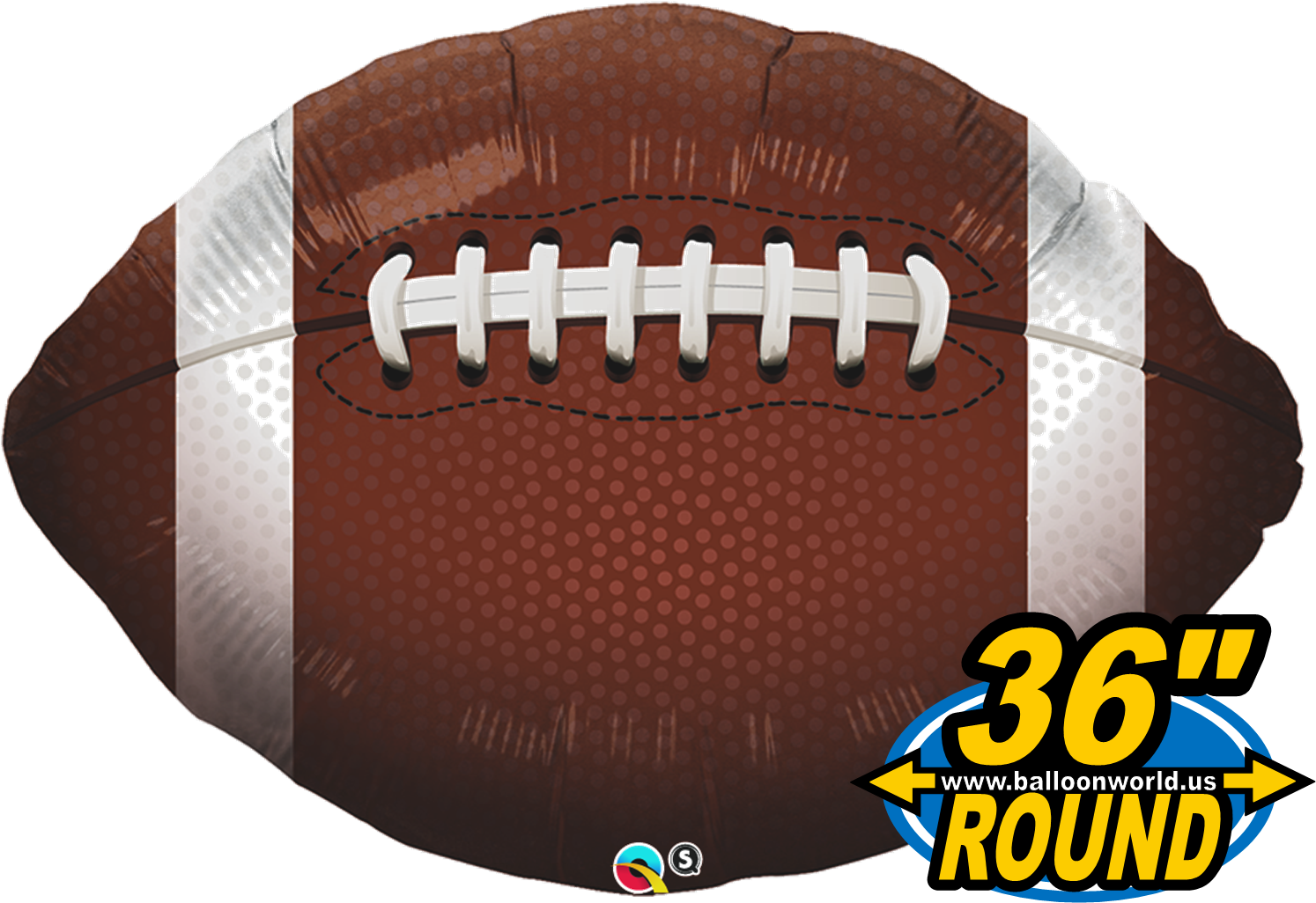 36" Football Big Shape Foil Balloon - Football Mylar Balloon Clipart (1494x1048), Png Download