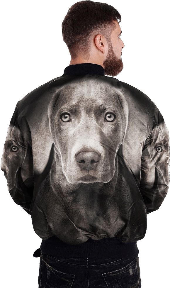 Com Weimaraner Over Print Jacket %tag - Jacket Clipart (1000x1000), Png Download