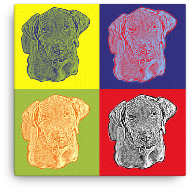 Front View Dog Portrait Pop Art - Guard Dog Clipart (1000x1000), Png Download