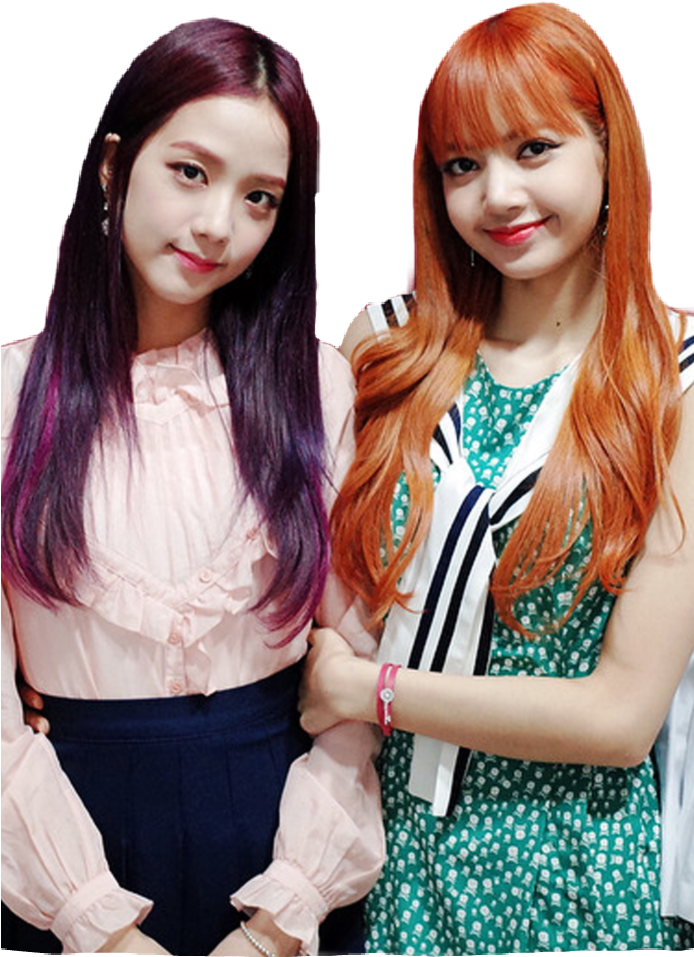 #lisoo #lisa #jisoo #jisa #kimjisoo #lalisamanoban - Lalisa Manoban And Kim Jisoo Clipart (693x970), Png Download
