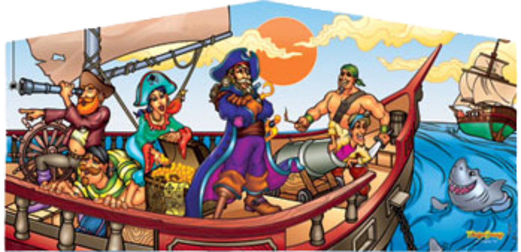 Pirate Banner - Pirates Bermuda Clipart (1800x872), Png Download