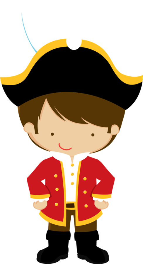 Minus Cartoon Kids, Pirate Theme, Pirate Party, Boy - Menino Pirata Png Clipart (488x900), Png Download