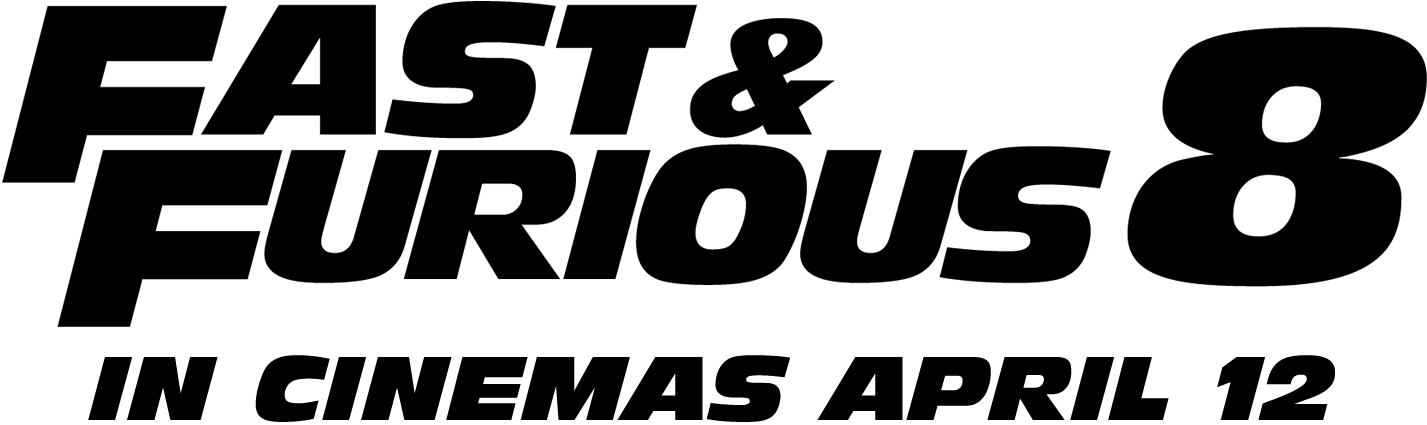 Fast And Furious 8 Logo Png - Black-and-white Clipart (1426x460), Png Download