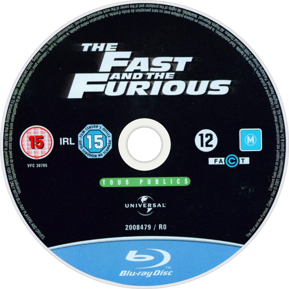 The Fast And The Furious Bluray Disc Image - Fast And The Furious Dvd Disc Clipart (1000x1000), Png Download