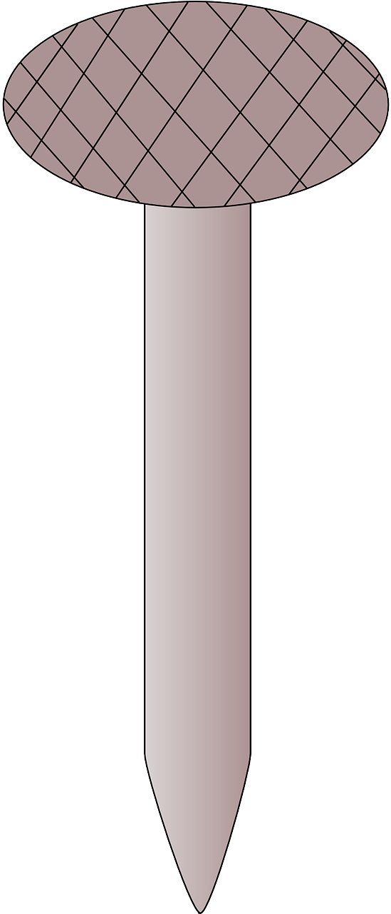 Nail Snag Metal - Clipart Nail - Png Download (640x1280), Png Download