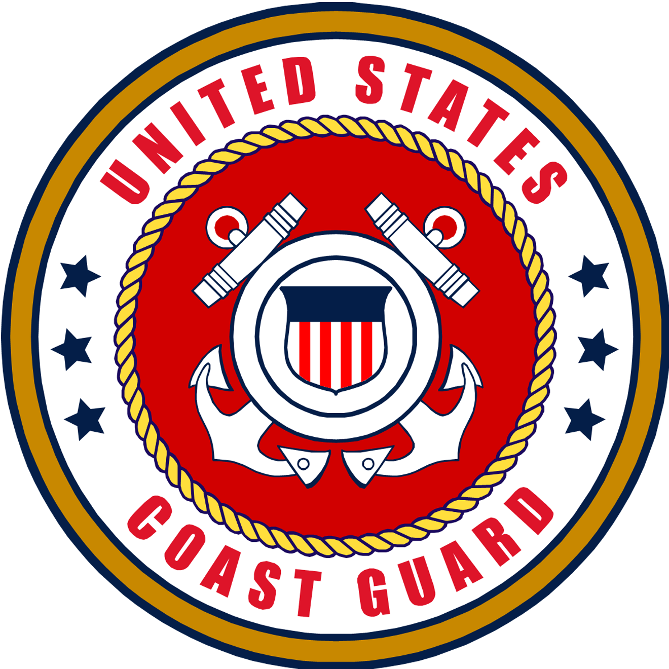 Us Coast Guard - Us Coast Guard Logo 2017 Clipart (1320x1320), Png Download