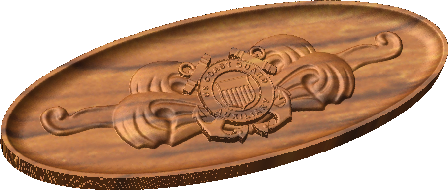 Coast Guard Auxiliary Cuttermans Pin Style B - Carving Clipart (925x405), Png Download