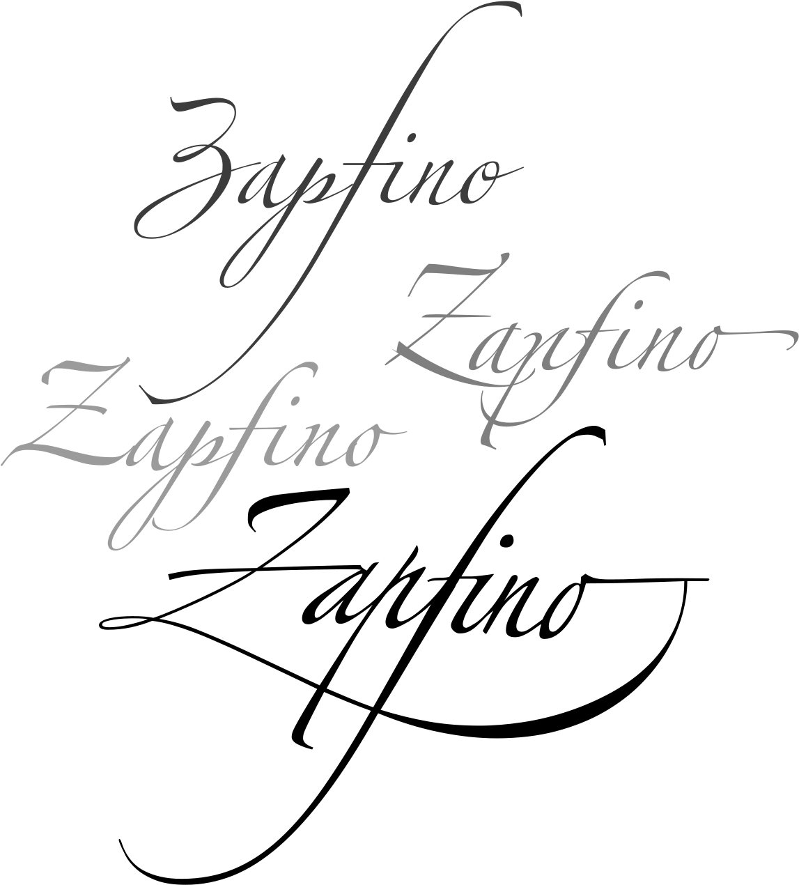 Calligraphy Underline Png - Zapfino Font Clipart (1200x1385), Png Download