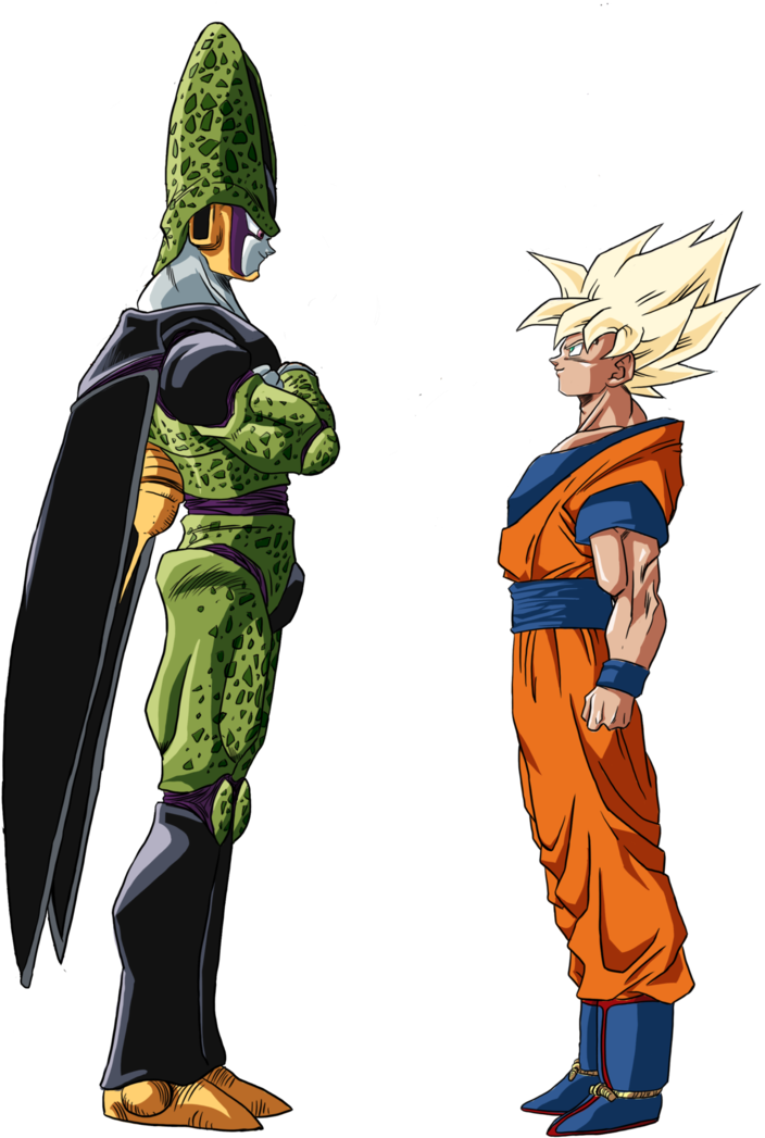 Goku Cell Color By Ruokdbz98 - Goku Cell Clipart (739x1081), Png Download