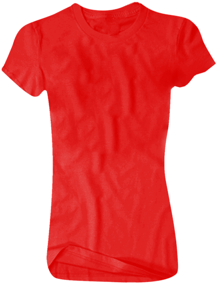Women Tshirt Female Fashion Top - Red T Shirt Female Png Clipart (717x720), Png Download