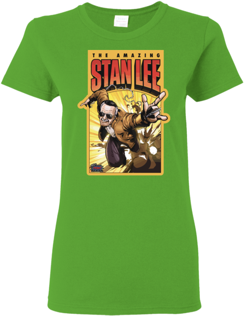 The Amazing Stan Lee Ladies Women T-shirt - T-shirt Clipart (788x1019), Png Download