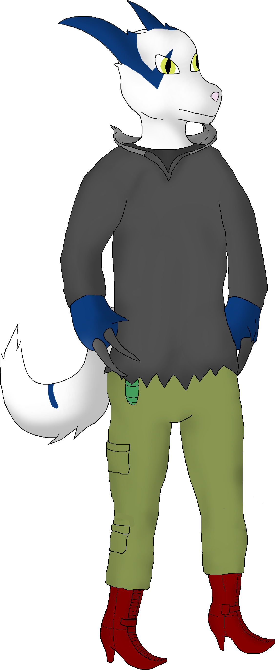 Bjorgara Zangoose Anthro - Cartoon Clipart (1536x2800), Png Download