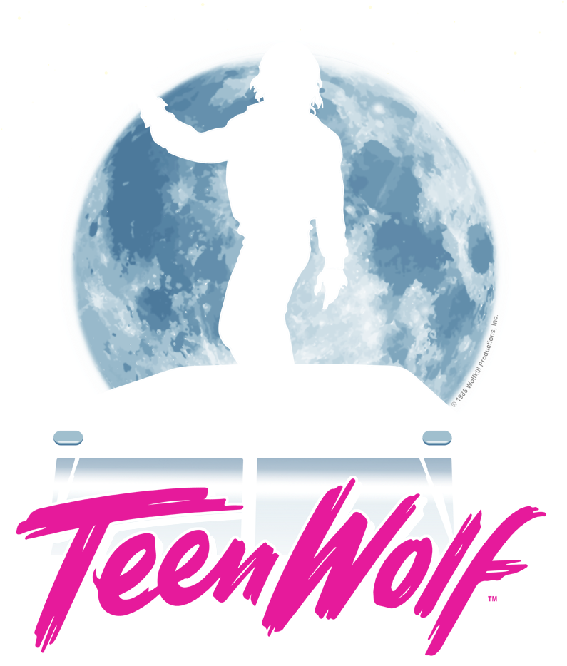 Teen Wolf Moonlight Surf Juniors Premium T-shirt , - Moon Clipart (795x934), Png Download