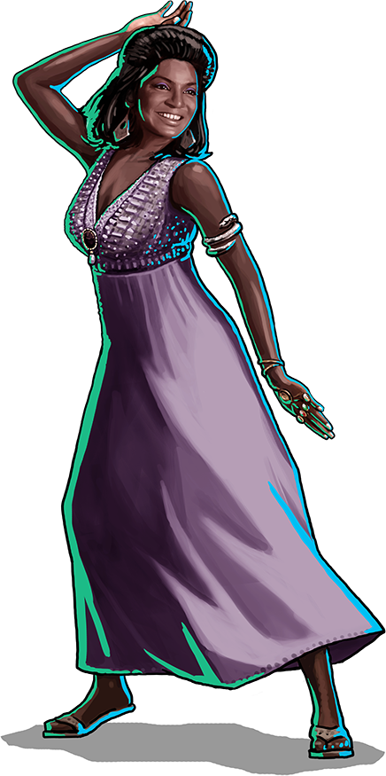 Dancing Uhura Full - Gown Clipart (436x875), Png Download