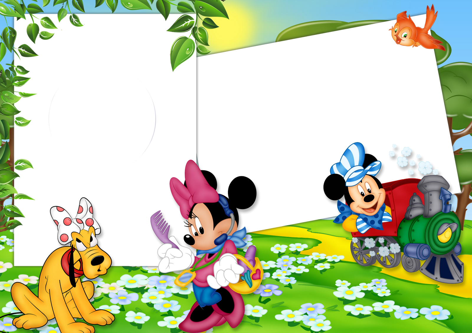 Frames Png Mickey E Minnie Central Photoshop - Cartoon Clipart (1600x1131), Png Download