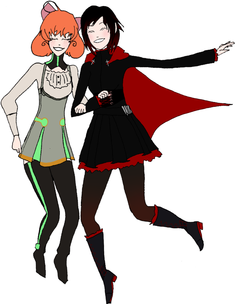 Pyrrha Nikos Clothing Human Hair Color Fictional Character - Cartoon Clipart (790x1012), Png Download