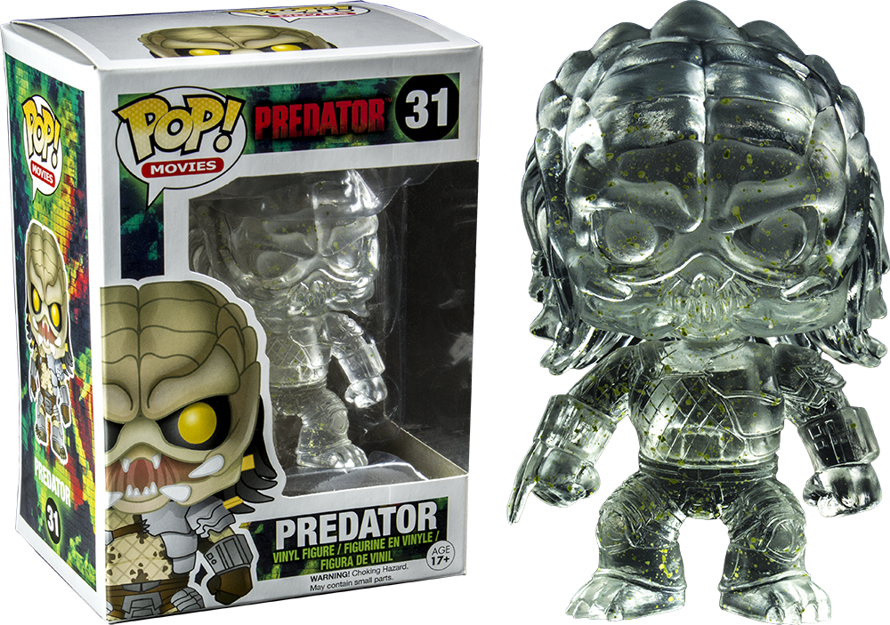 Cloaked Predator With Green Alien Blood Splatter Pop - Funko Pop Predator Clear Clipart (1000x703), Png Download