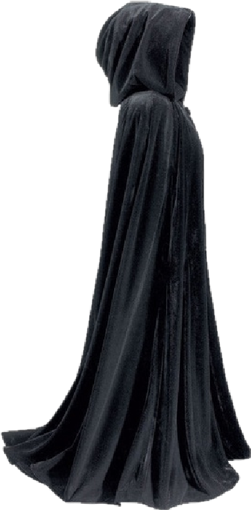 #cloaked #person #unknown #mystery #mysterious #dark - Person In A Black Cloak Clipart (432x884), Png Download
