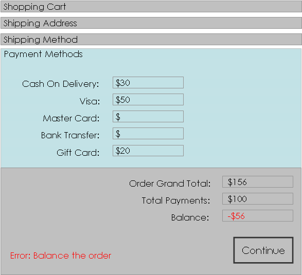 An Example Of Split Payment Implementation During Checkout - Payment Transaction Example Clipart (587x535), Png Download