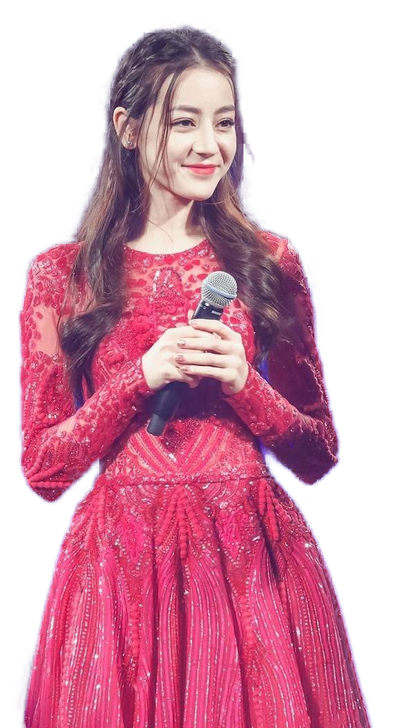 #sticker #png #dilireba #dilrabadilmurat #girl #actress - Dilireba Red Dress Clipart (690x1049), Png Download