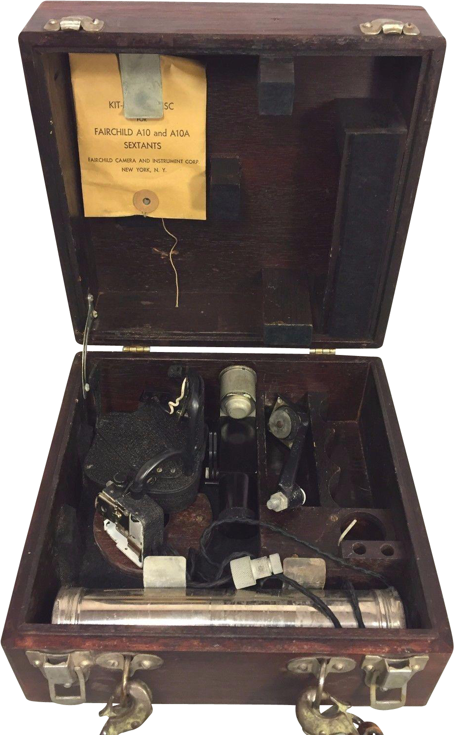 Vintage Fairchild A10 Or A10a Sextant In Case Compass - Antique Clipart (1496x1496), Png Download