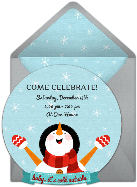Baby, It's Cold Outside Online Invitation - Holiday Festival Christmas Clipart (650x650), Png Download