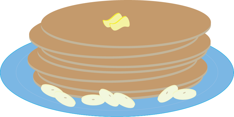 Stack Pancakes Big - Dish Clipart (900x452), Png Download