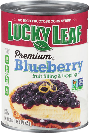 Premium Blueberry Fruit Filling & Topping - Lucky Leaf Blueberry Clipart (750x563), Png Download