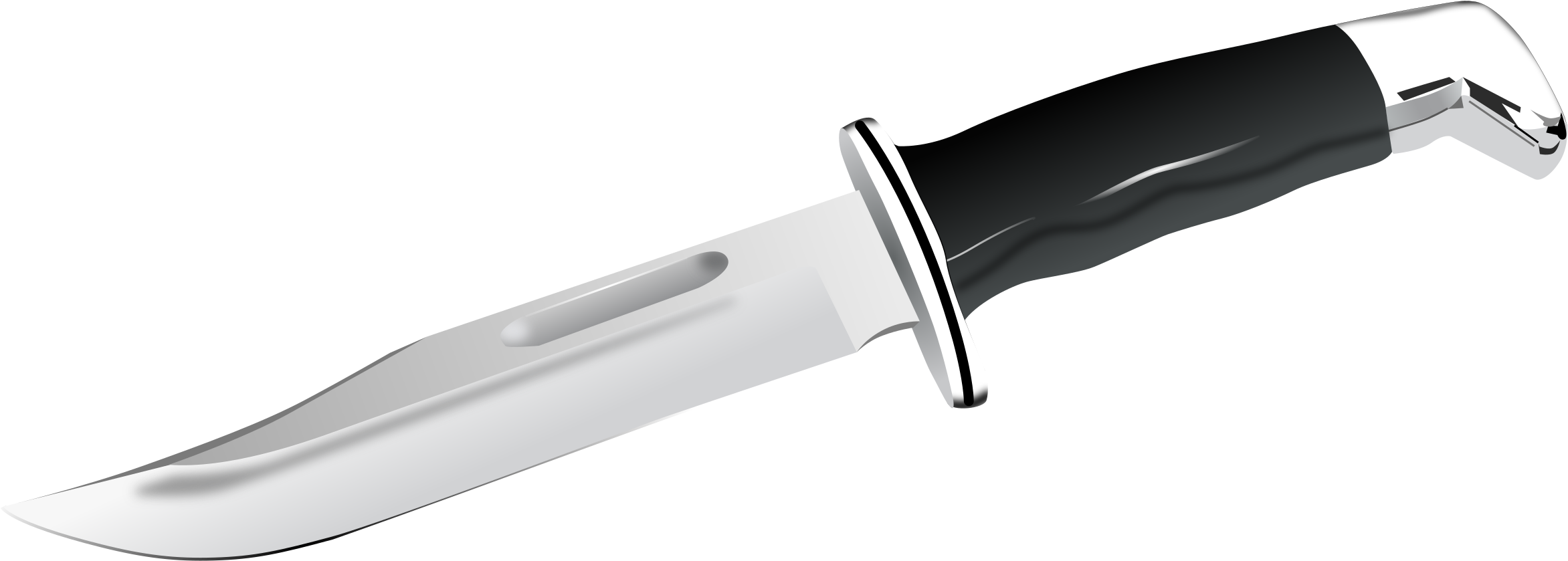 Dagger Clipart Big Knife - Transparent Knife Clip Art - Png Download (2400x920), Png Download
