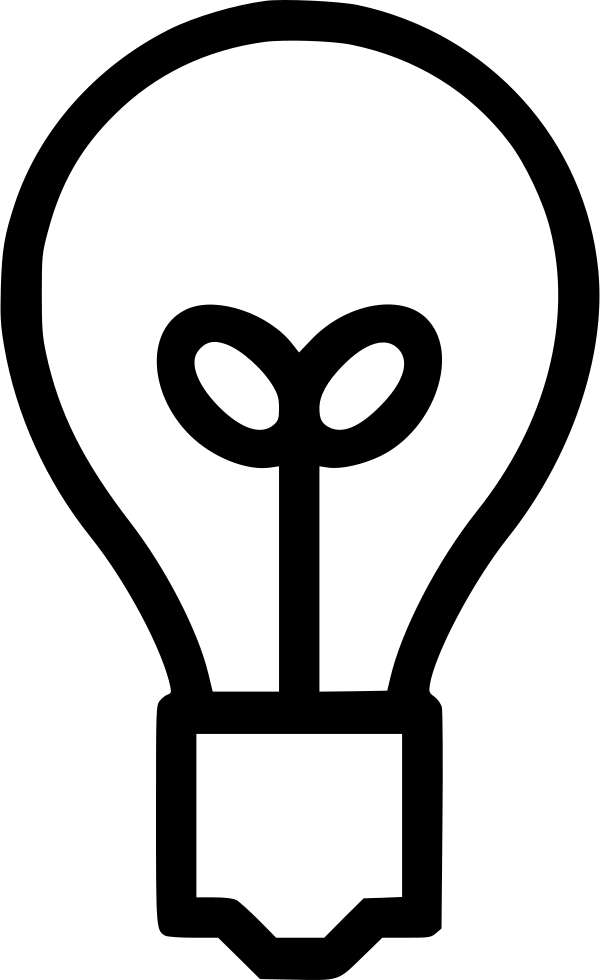 Bright Bulb Idea Lamp Light Comments - Thinking Graphic Clipart (600x980), Png Download