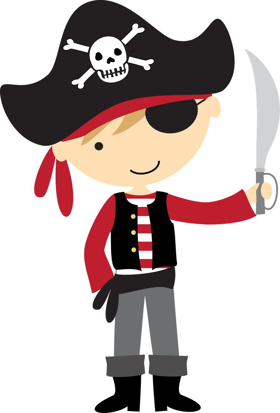Cute Pirate Clip Art - Png Download (900x1325), Png Download