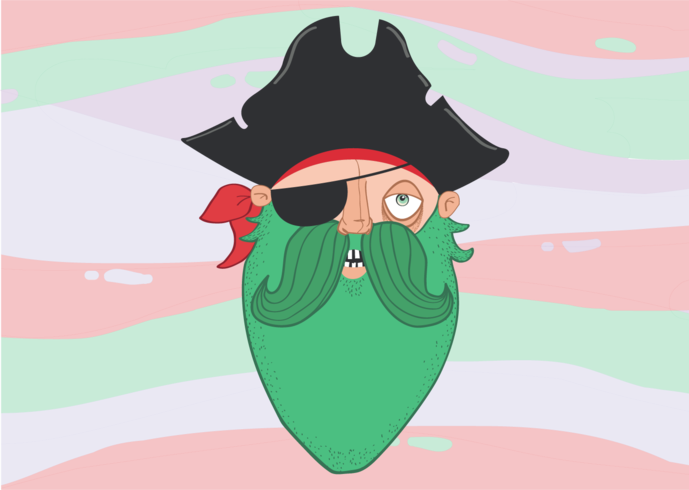 Pirate Black Hat - Cartoon Clipart (689x490), Png Download