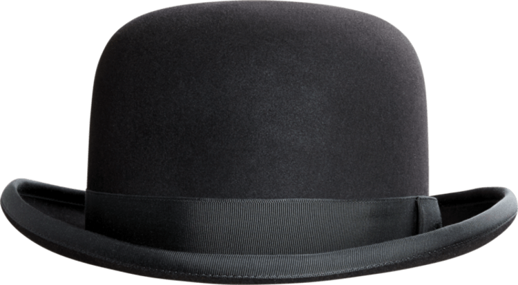 Bowler Hat Photo - Bowler Hat Png Clipart (750x413), Png Download
