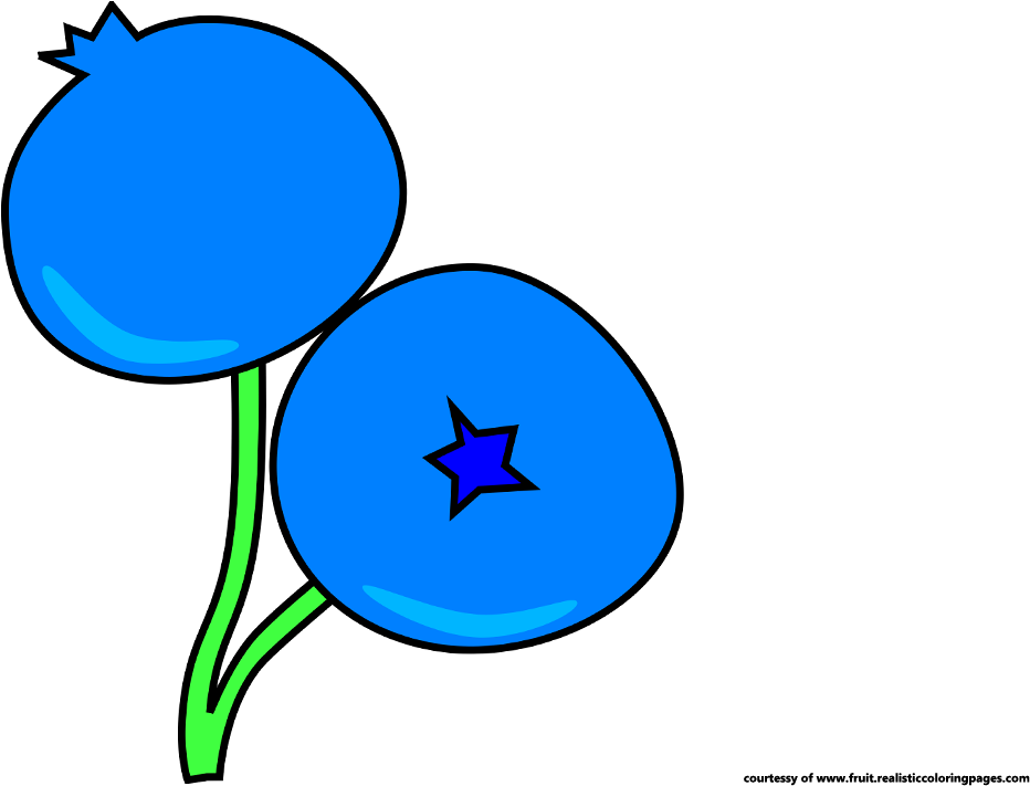 Blueberry Clipart Single - Single Blueberry Clipart - Png Download (932x711), Png Download