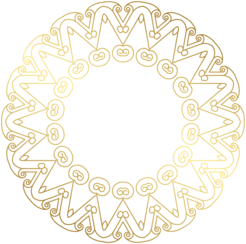 Free Png Download Round Golden Border Frame Deco Png - Circle Clipart (850x843), Png Download