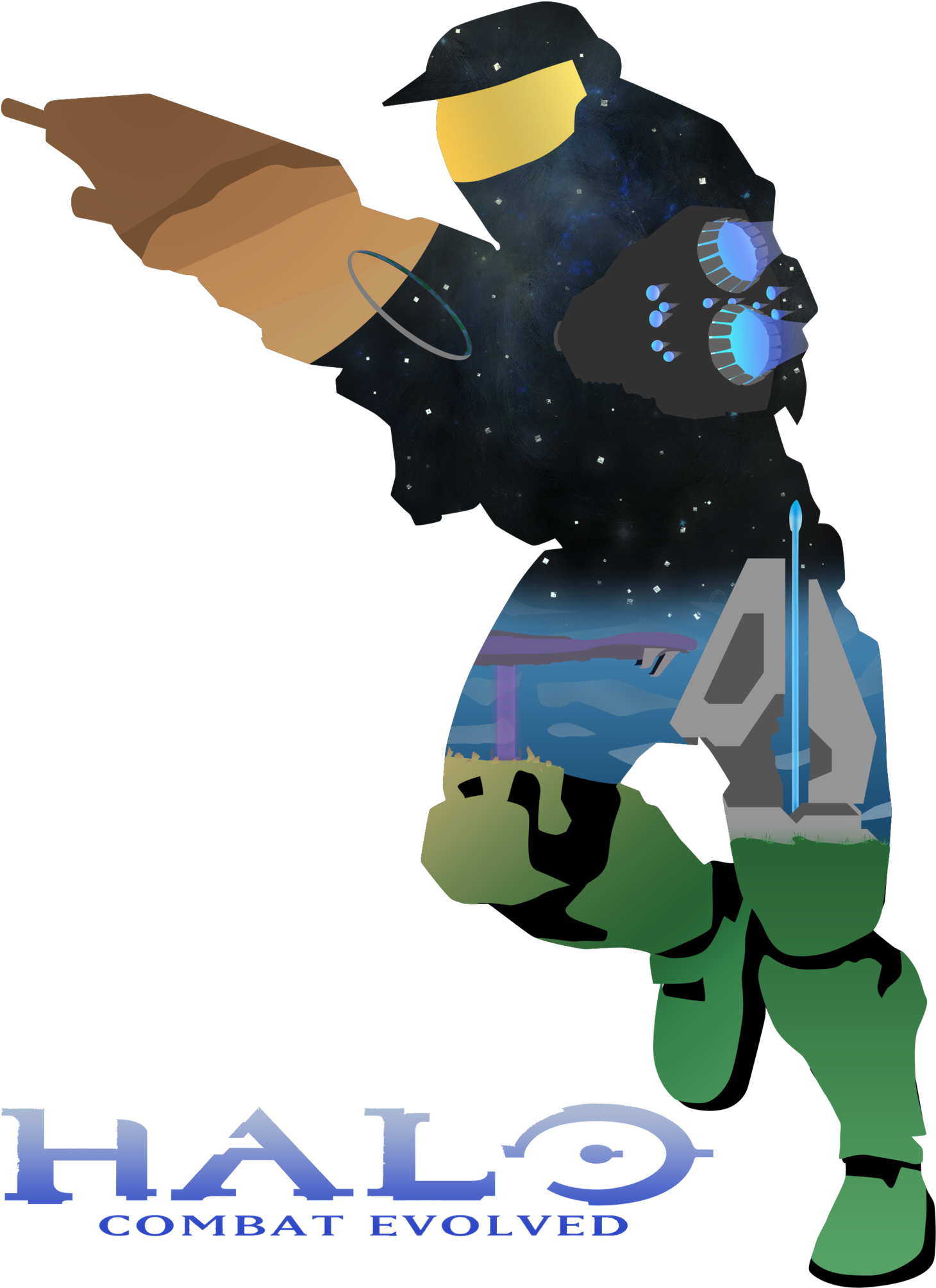 Halo Combat Evolved - Halo Reach Clipart (1600x2049), Png Download