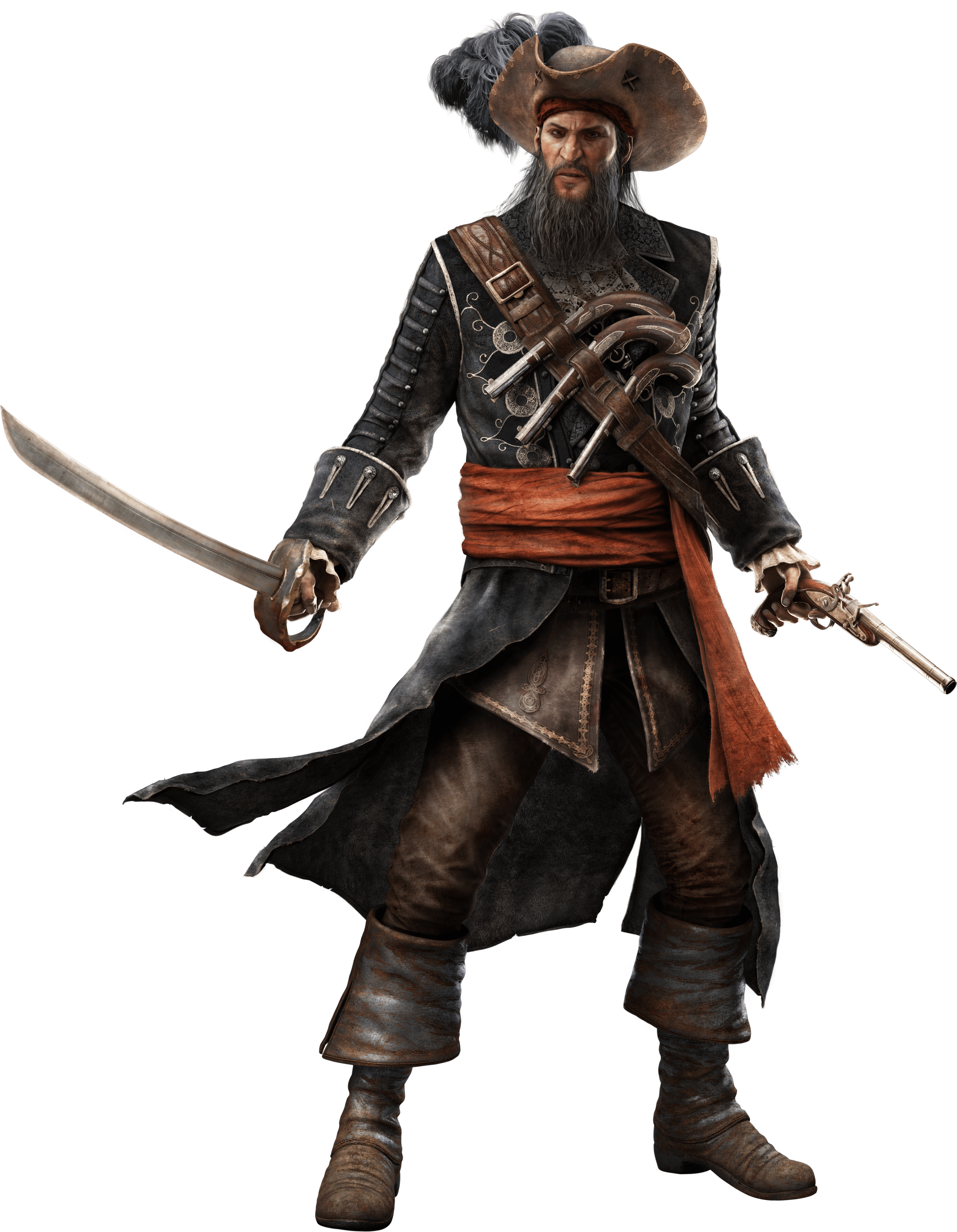 Pirate Png Picture - Edward Teach Assassin's Creed Clipart (1024x1280), Png Download
