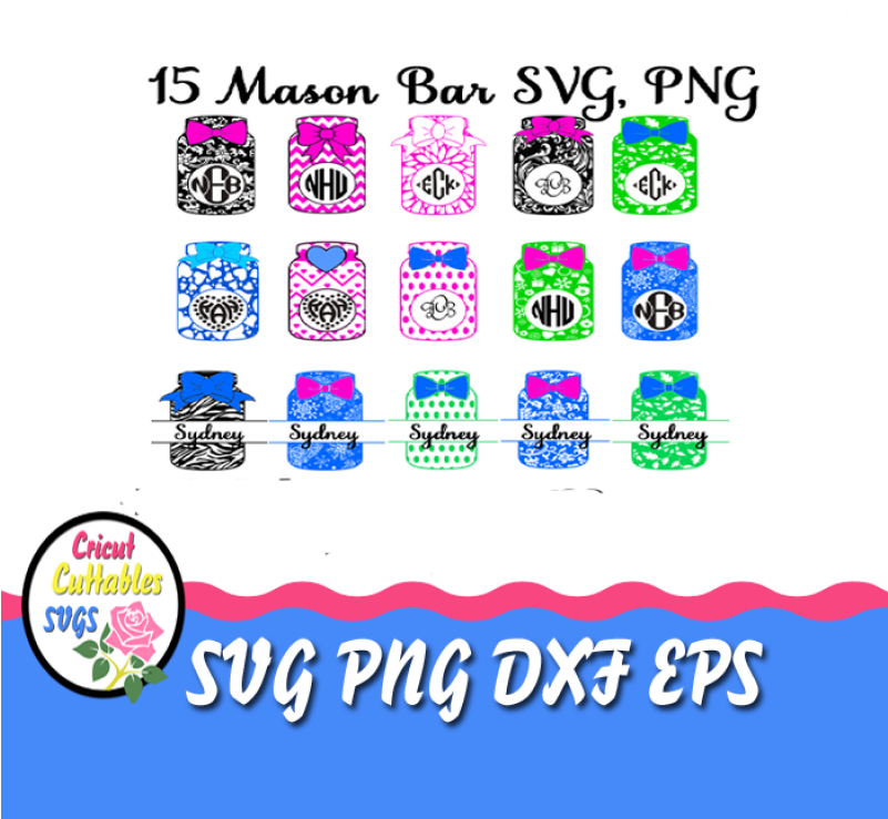 Mason Jar Monogram Frames Bundle 15 Images Svg Png - Silhouette Disney Squad Svg Clipart (900x800), Png Download