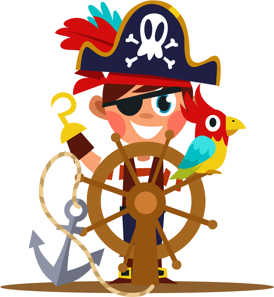 Stickers Porte Prenom Pirate Clipart (1566x1125), Png Download