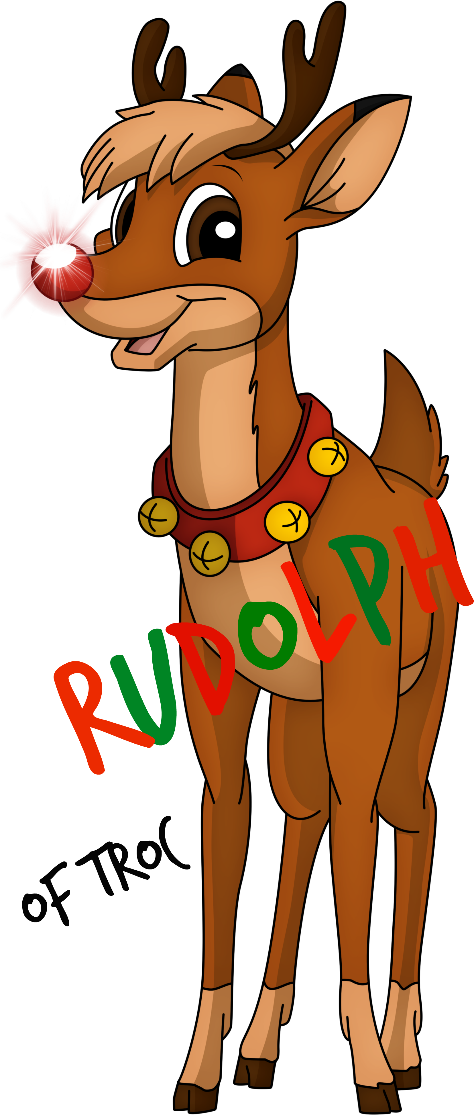 Clip Stock Image Rudolph The Red Nosed By Xxsteefylovexx - Rudolph The Red Nosed Reindeer Png Transparent Png (1815x4043), Png Download