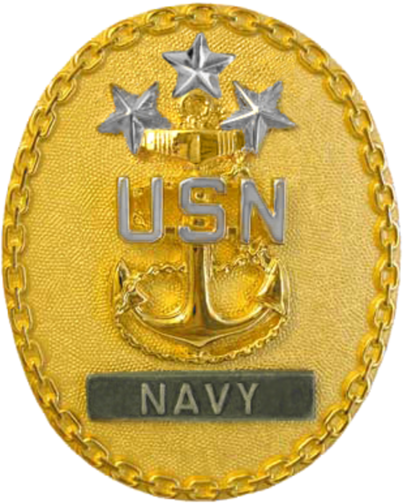 Master Chief Petty Officer Of The Navy - Command Senior Chief Badge Clipart (800x999), Png Download