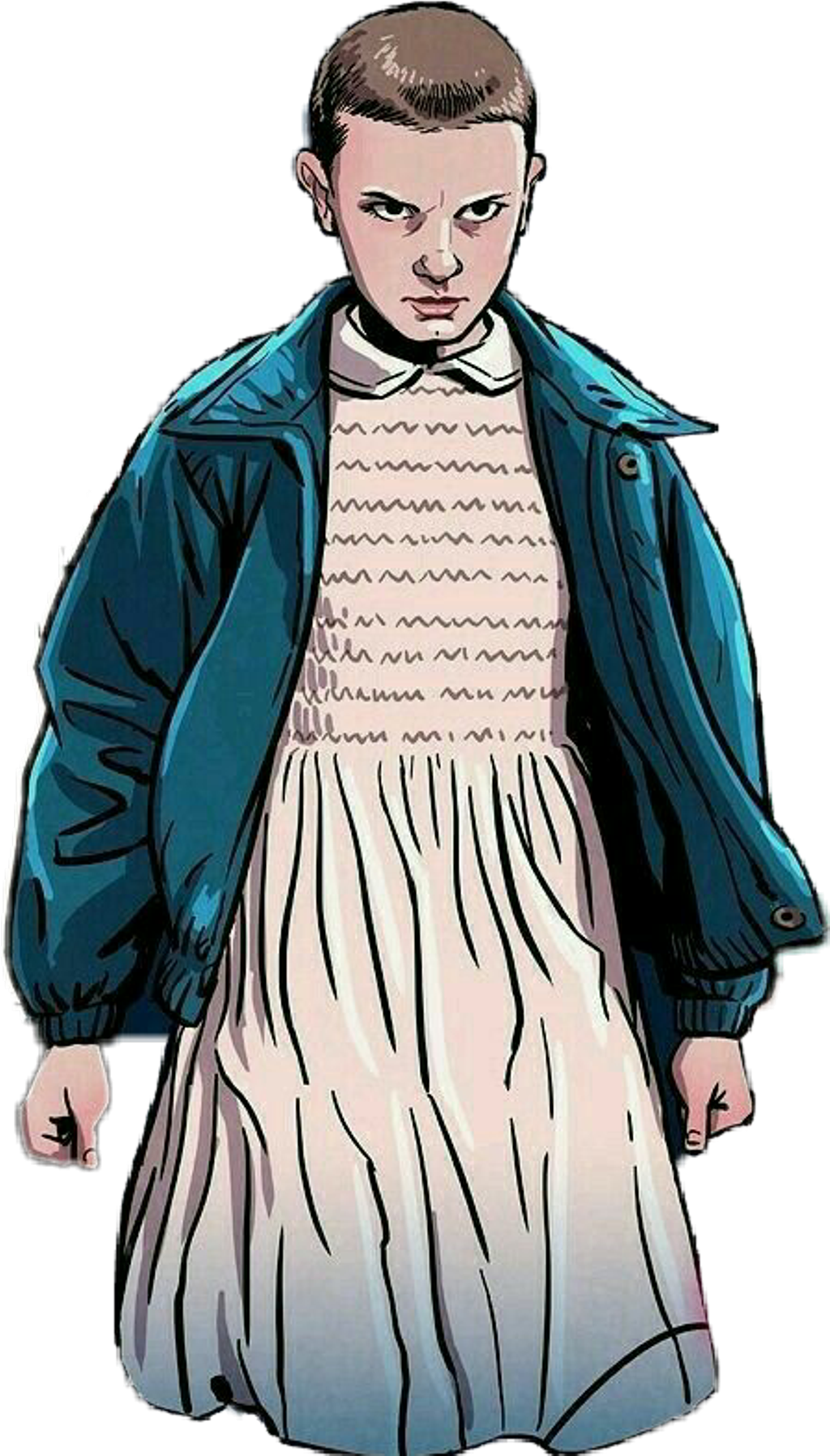 Strangerthings Sticker - Da Onze Foto Da Onze Do Stranger Things Clipart (1024x1797), Png Download