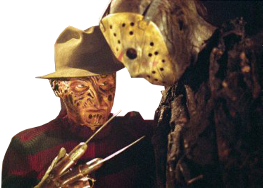 Freddy Vs Jason - Freddy Krueger And Jigsaw Clipart (879x600), Png Download