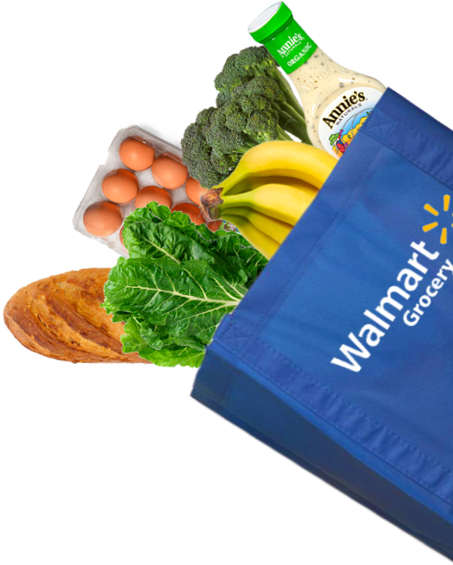 Walmart Food Bag Cutout - Walmart Grocery Bag Clipart (507x632), Png Download