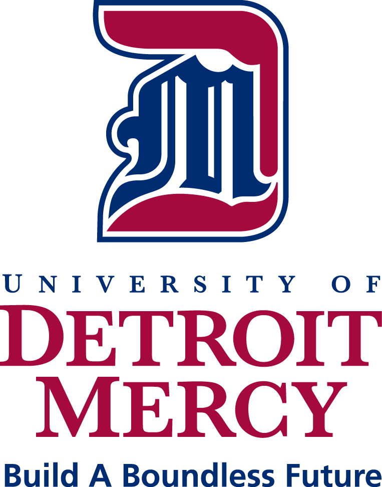 Detroit Mercy Logo And Brandline - University Of Detroit Mercy New Logo Clipart (763x972), Png Download