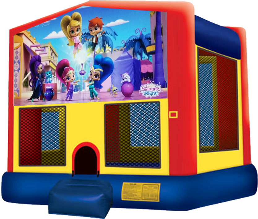 Shimmer And Shine Bounce House Rentals In Austin Texas - Pj Mask Bounce House Clipart (864x792), Png Download